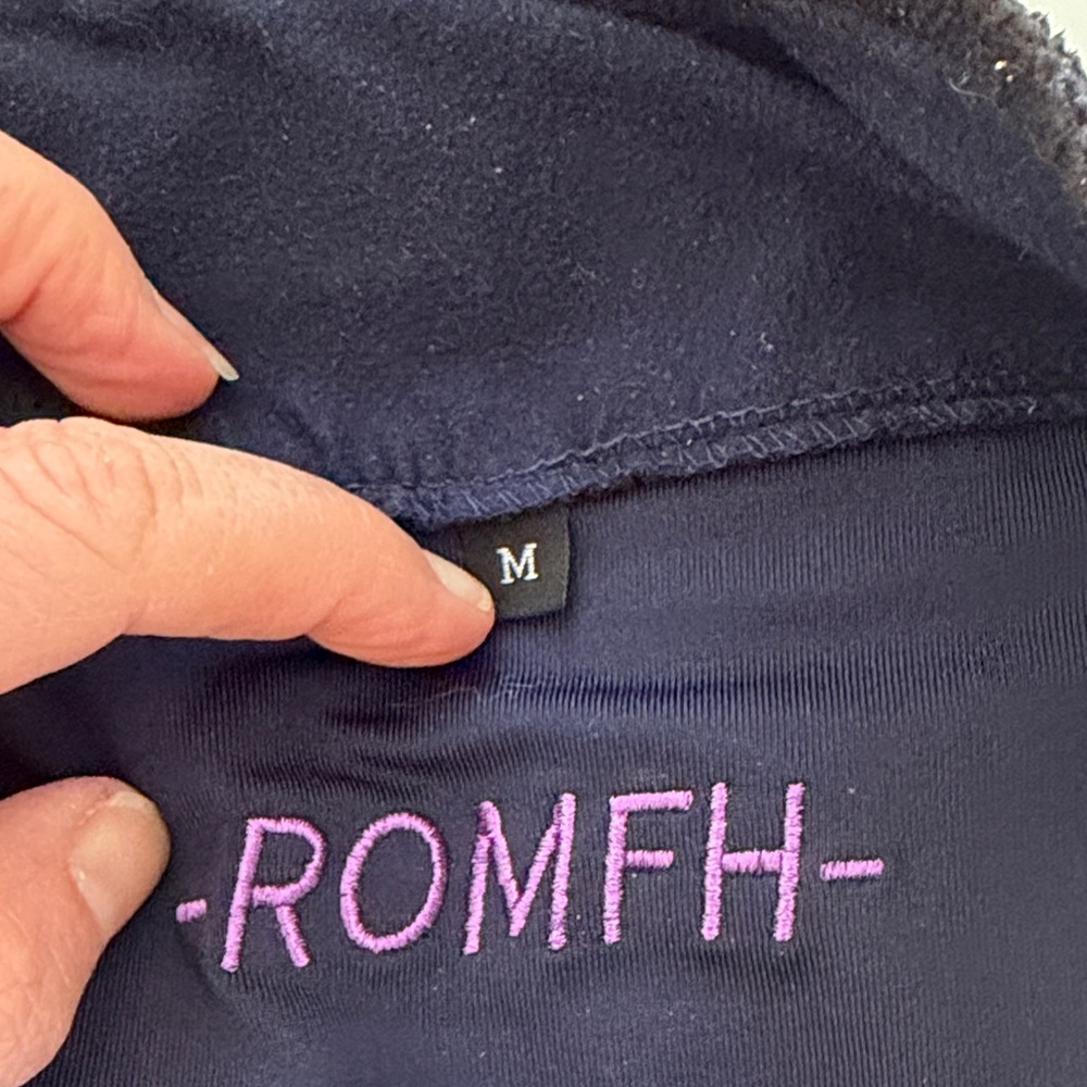 Navy and Purple Quarter-Zip Pullover - Picture 3 of 5